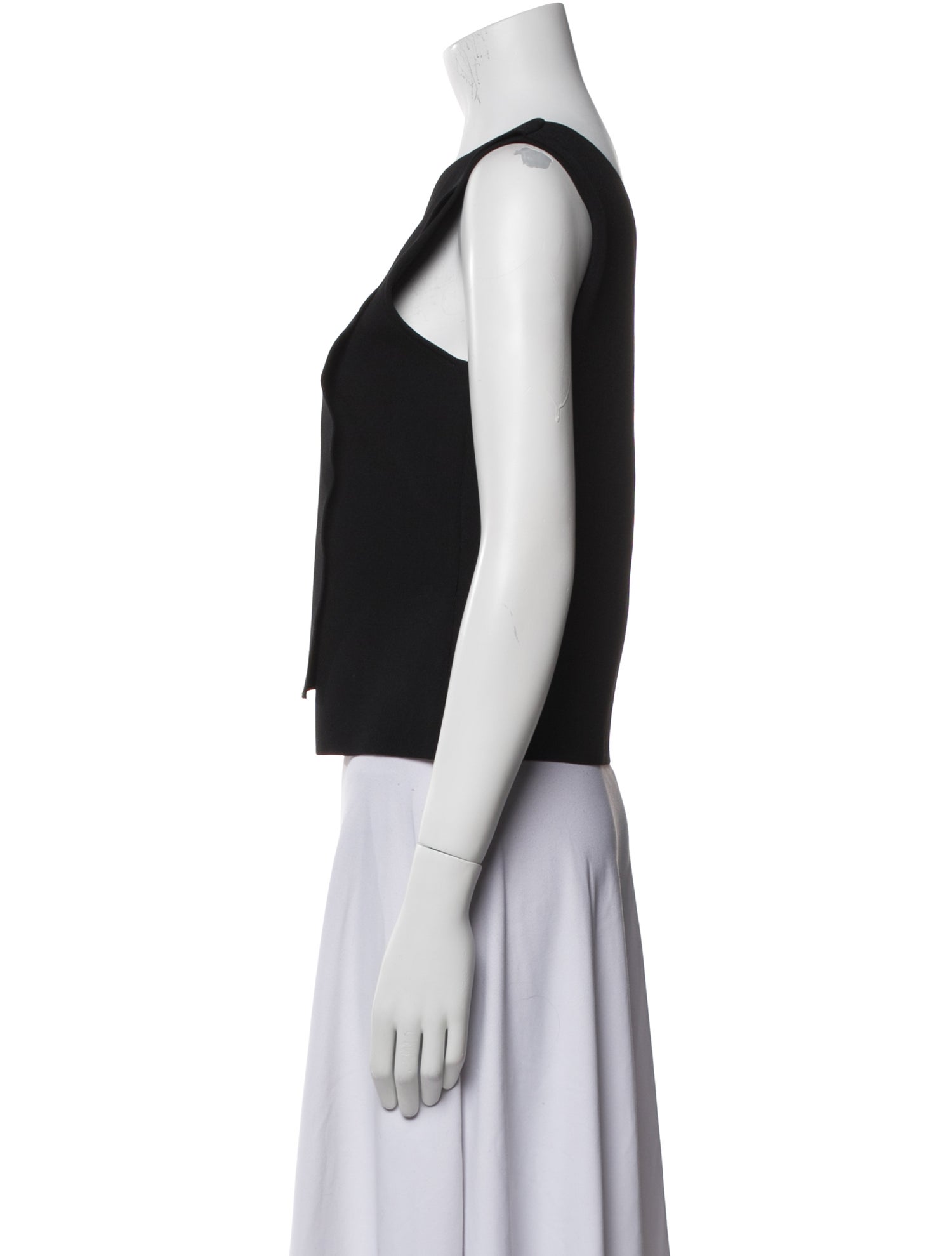 Adam Lippes One-Shoulder Sleeveless Crop Top