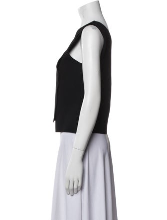 Adam Lippes One-Shoulder Sleeveless Crop Top