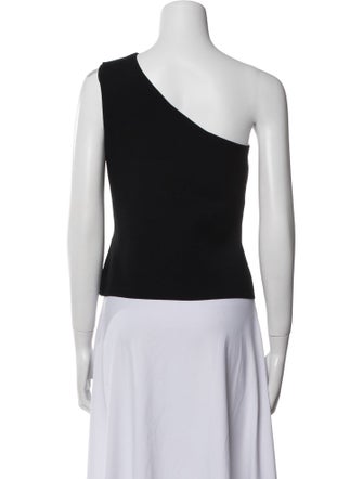 Adam Lippes One-Shoulder Sleeveless Crop Top