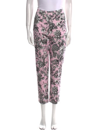 Adam Lippes Floral Print Skinny Leg Pants