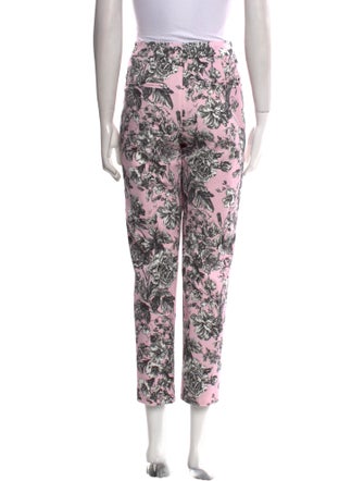 Adam Lippes Floral Print Skinny Leg Pants