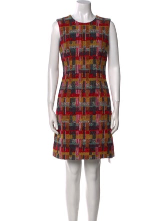 Adam Lippes Plaid Print Mini Dress