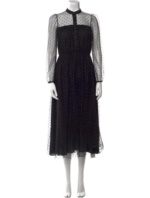 Adam Lippes Mock Neck Midi Length Dress