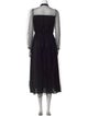 Adam Lippes Mock Neck Midi Length Dress
