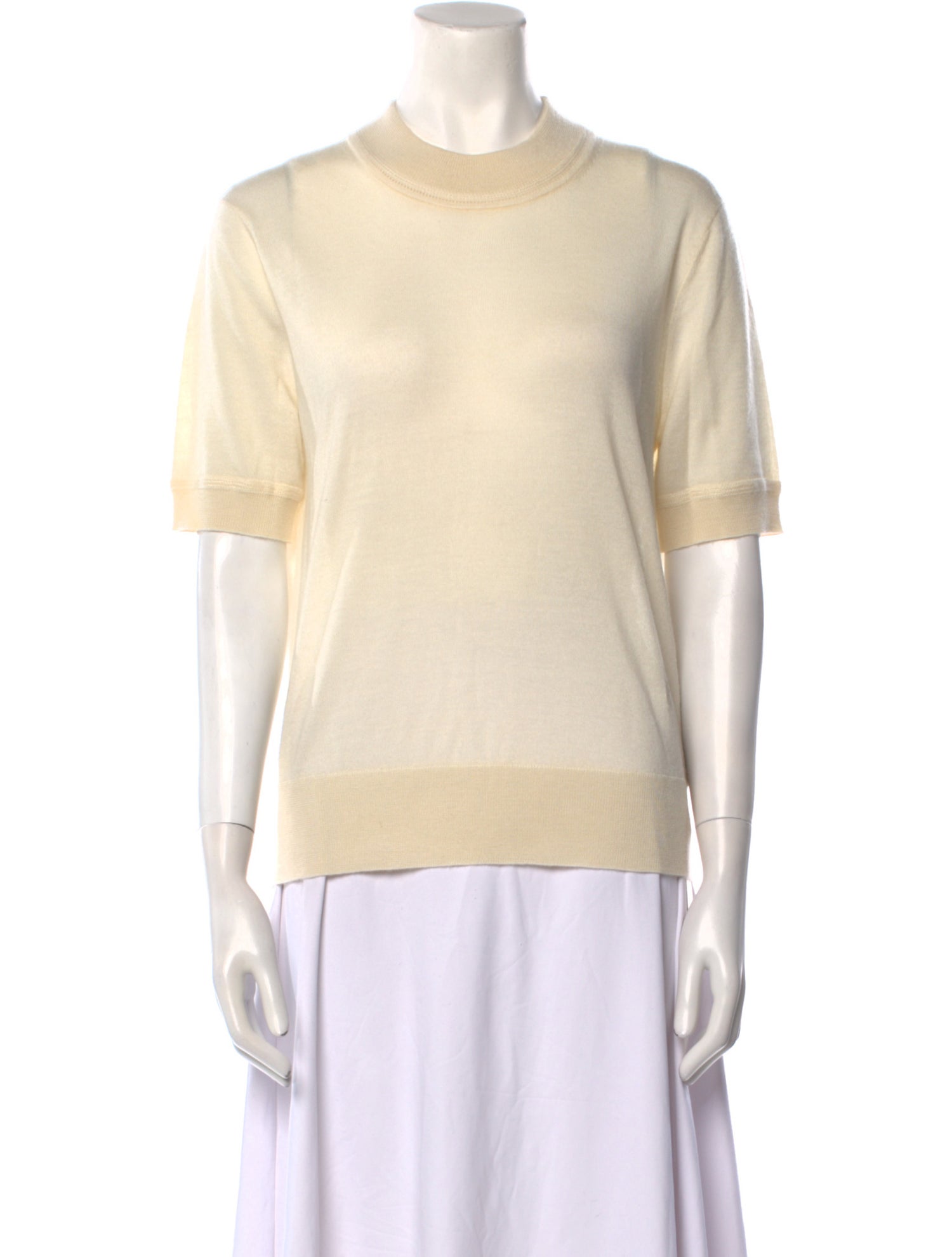 Adam Lippes Cashmere Mock Neck T-Shirt
