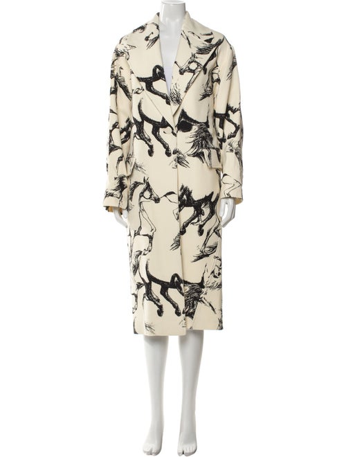 Adam Lippes Wool Printed Trench Coat