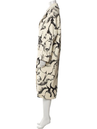 Adam Lippes Wool Printed Trench Coat