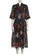 Adam Lippes Floral Print Midi Length Dress