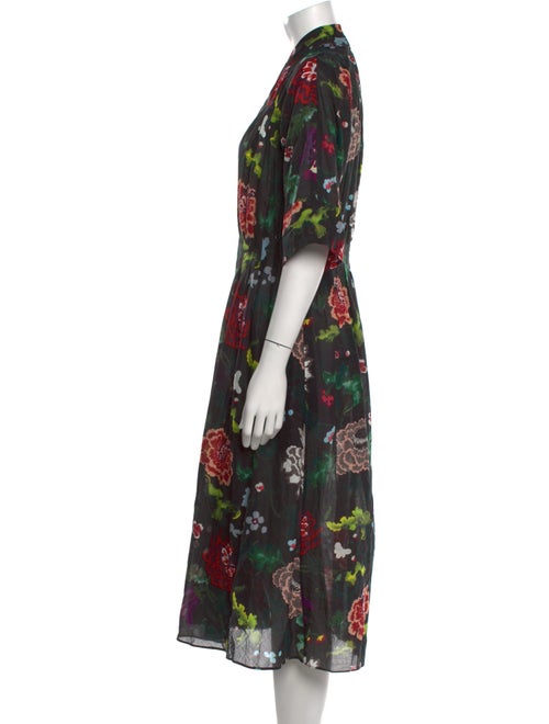 Adam Lippes Floral Print Midi Length Dress