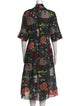 Adam Lippes Floral Print Midi Length Dress