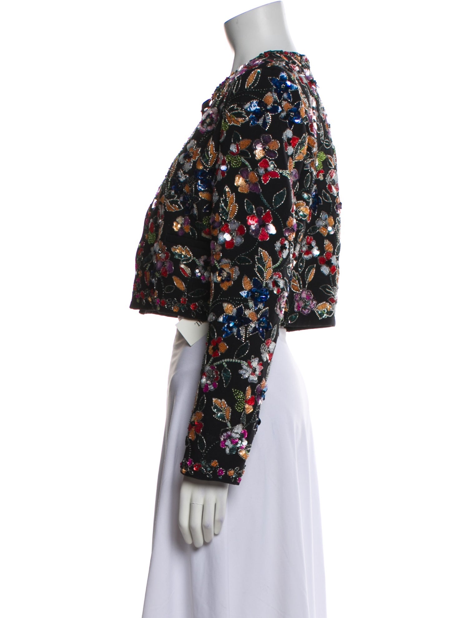 Adam Lippes Wool Floral Print Evening Jacket w/ Tags