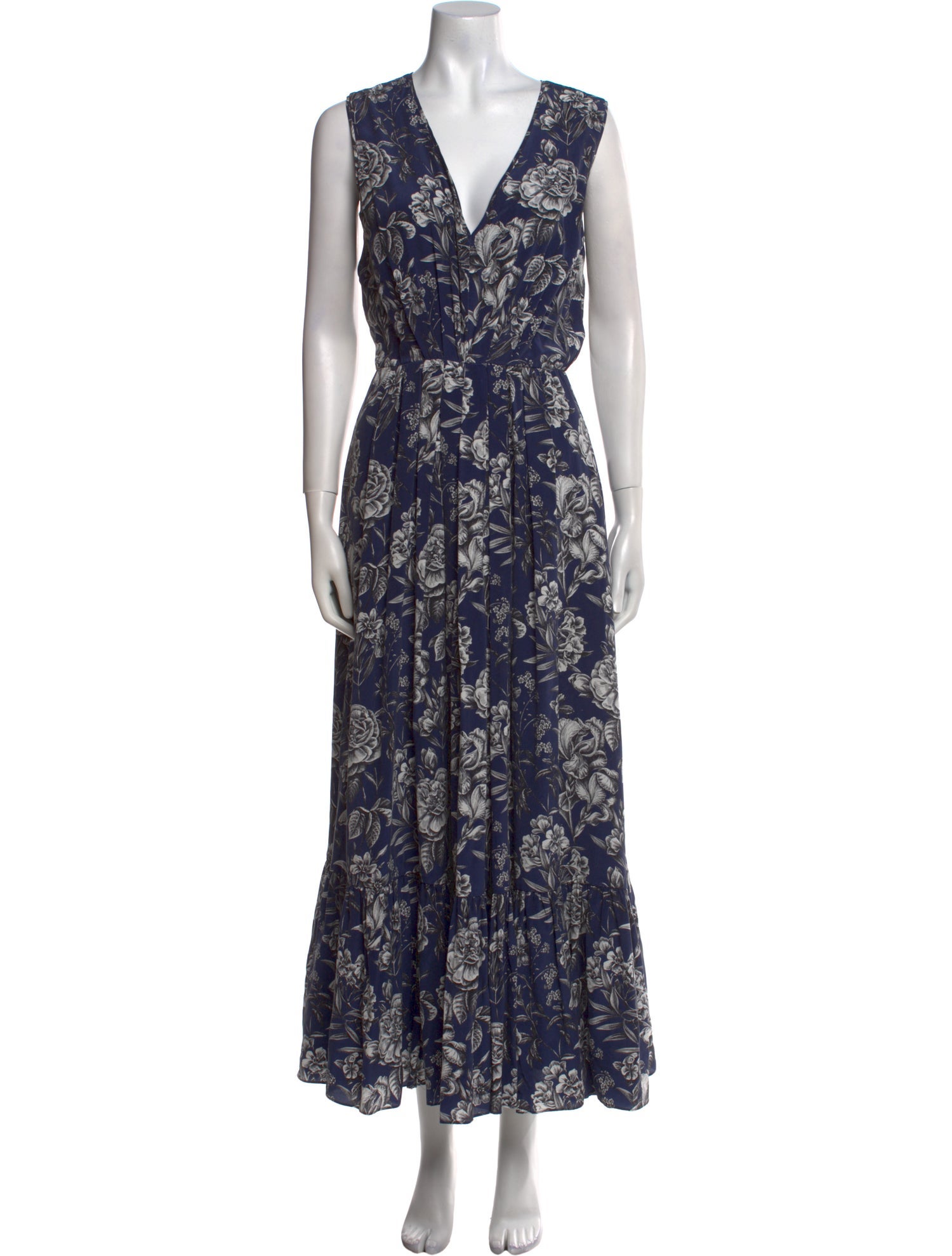 Adam Lippes Floral Print Long Dress