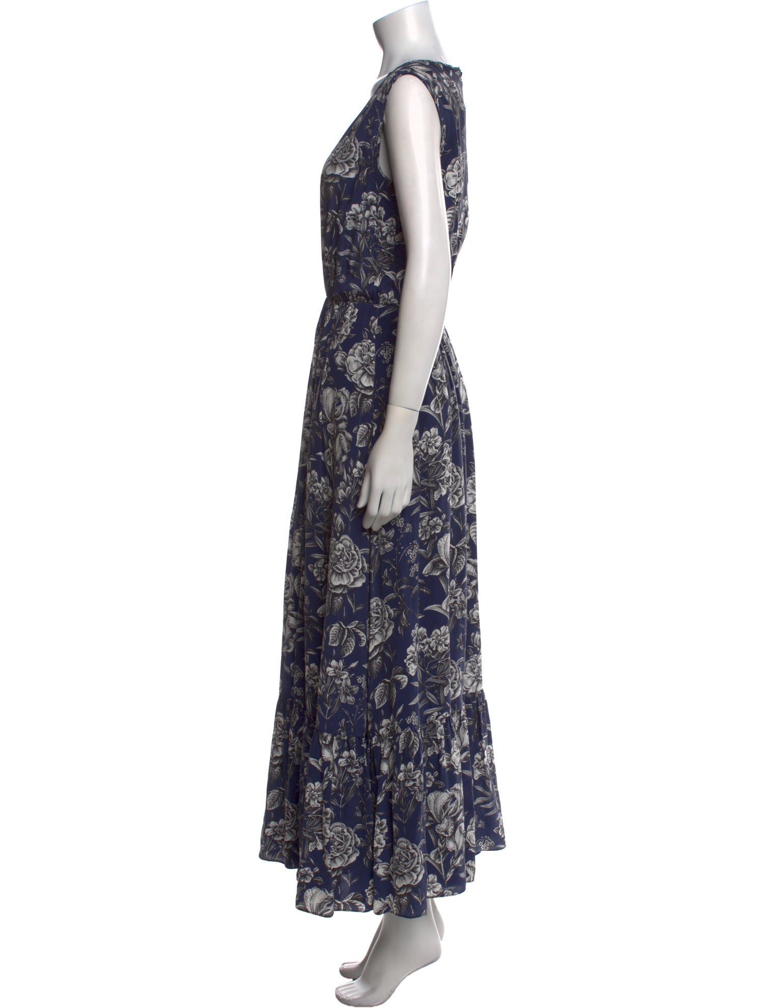 Adam Lippes Floral Print Long Dress