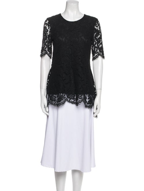 Adam Lippes Lace Pattern Crew Neck Tunic