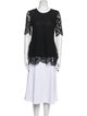 Adam Lippes Lace Pattern Crew Neck Tunic