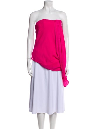 Adam Lippes Silk Strapless Top