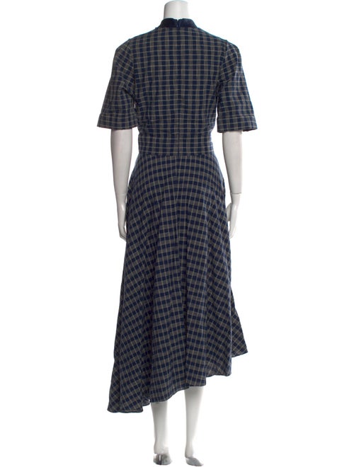 Adam Lippes Plaid Print Long Dress