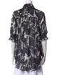 Adam Lippes Printed Mock Neck Blouse