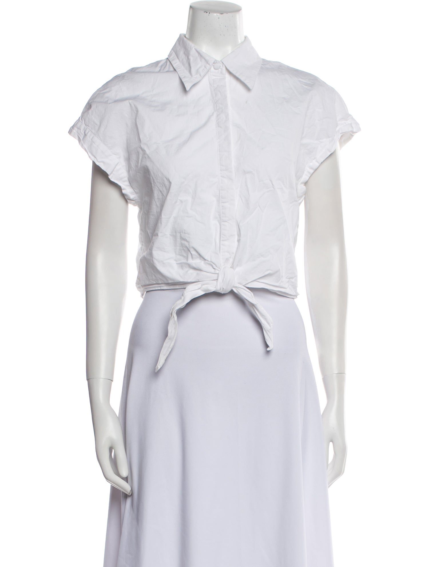 Adam Lippes Short Sleeve Crop Top