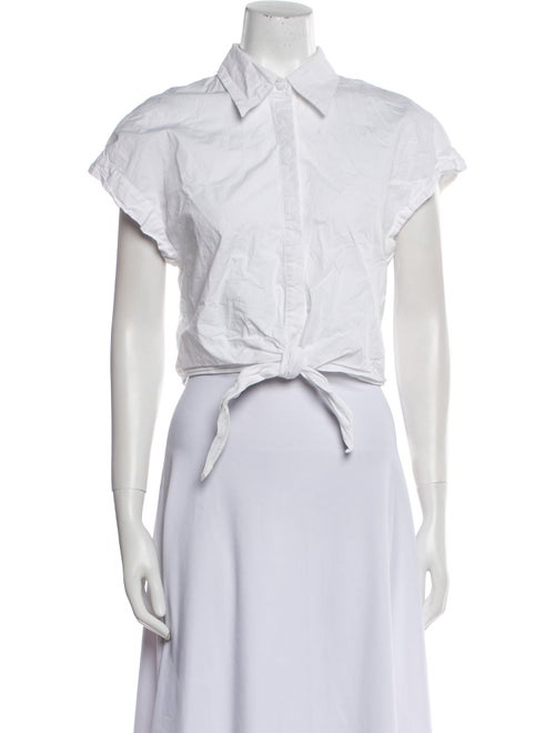 Adam Lippes Short Sleeve Crop Top