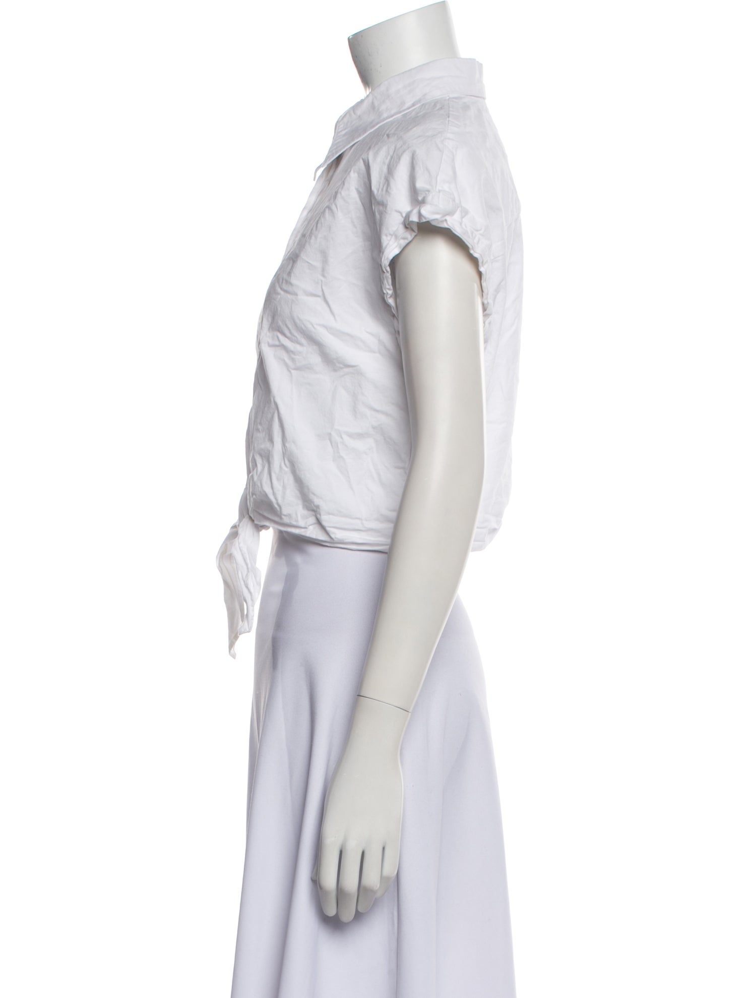 Adam Lippes Short Sleeve Crop Top
