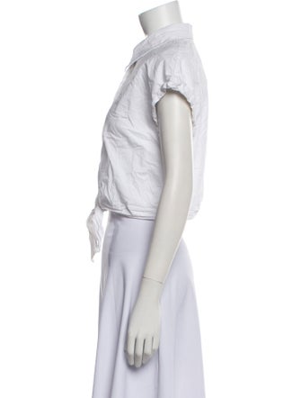 Adam Lippes Short Sleeve Crop Top