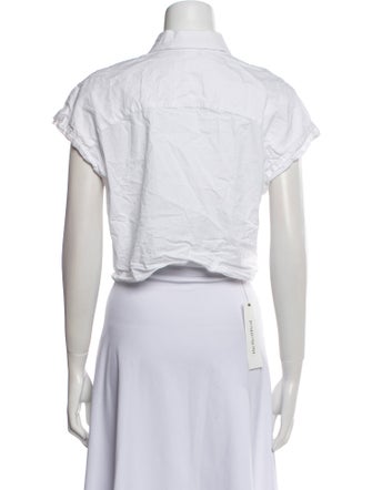 Adam Lippes Short Sleeve Crop Top