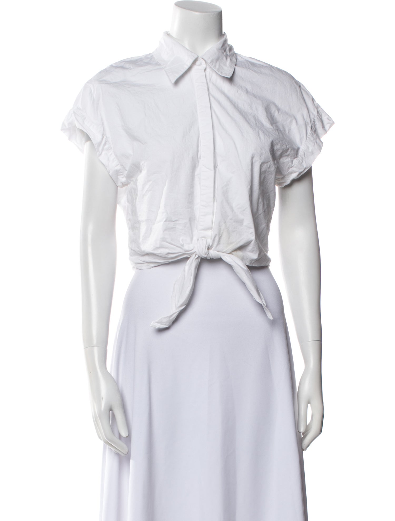 Adam Lippes Short Sleeve Crop Top