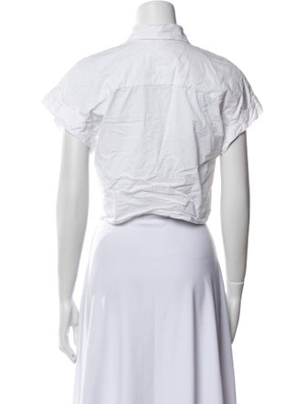 Adam Lippes Short Sleeve Crop Top
