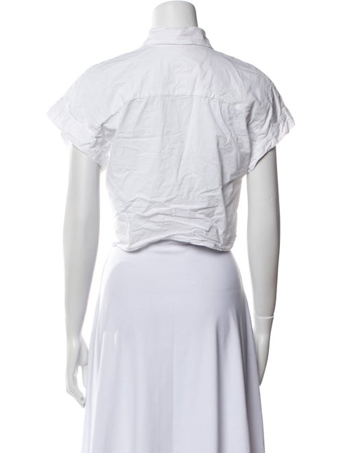 Adam Lippes Short Sleeve Crop Top