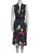 Adam Lippes Floral Print Knee-Length Dress