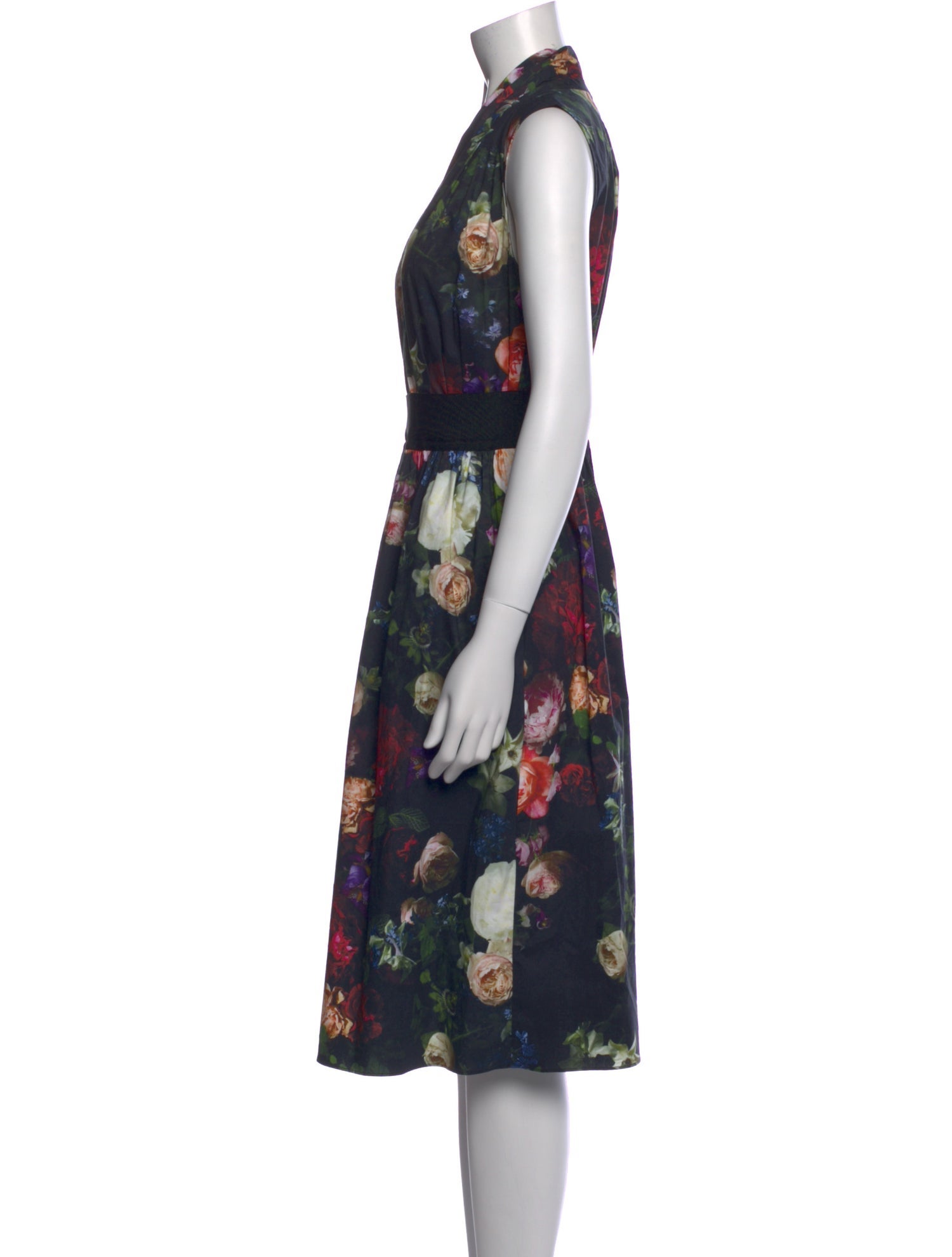 Adam Lippes Floral Print Knee-Length Dress