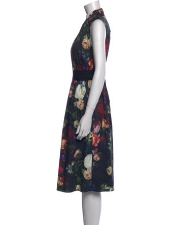 Adam Lippes Floral Print Knee-Length Dress