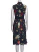 Adam Lippes Floral Print Knee-Length Dress