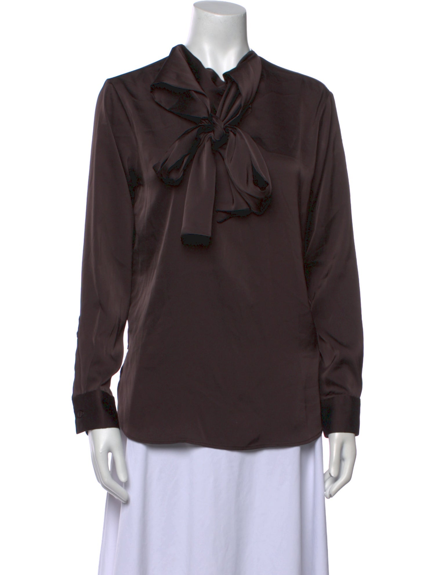 Adam Lippes V-Neck Long Sleeve Blouse