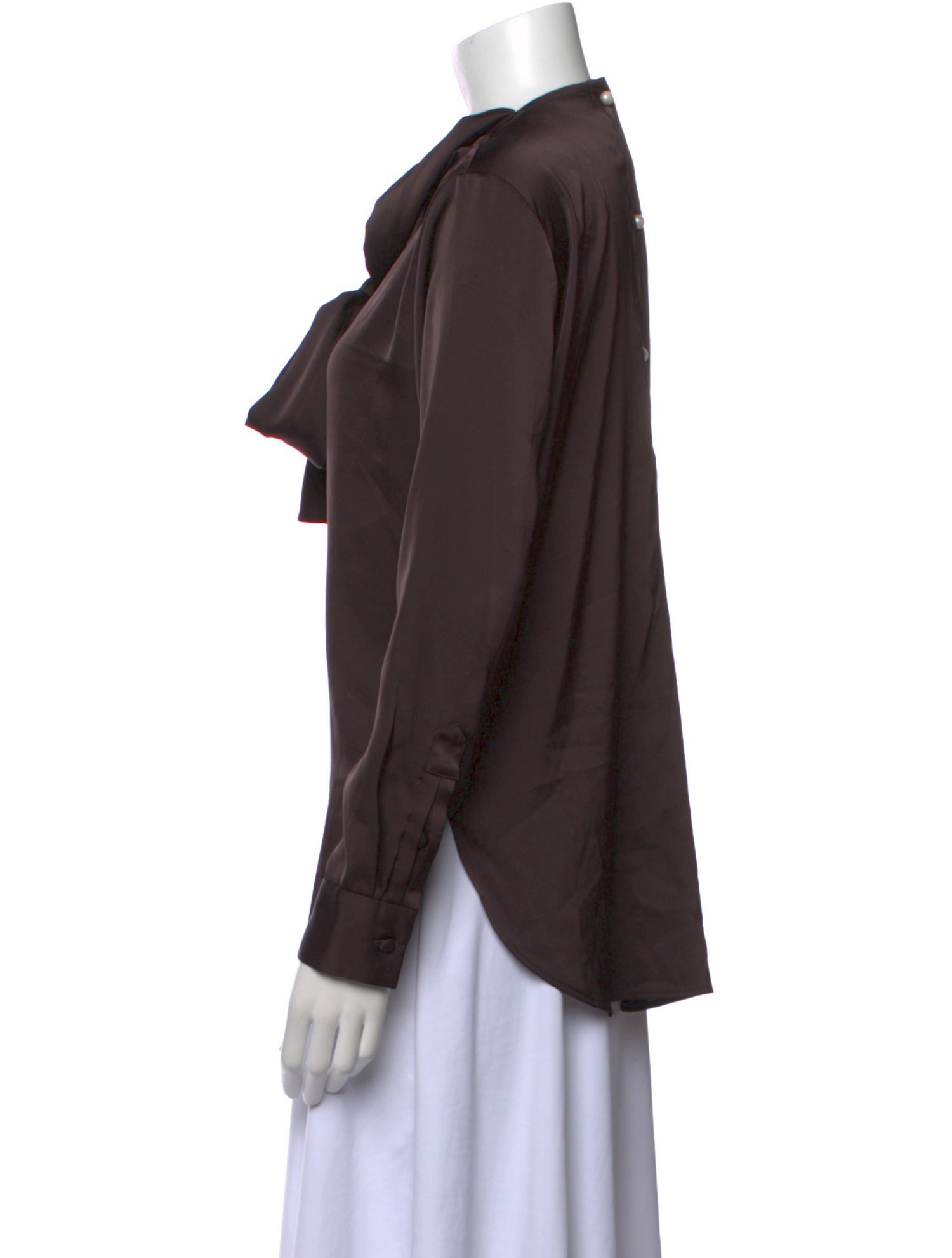 Adam Lippes V-Neck Long Sleeve Blouse