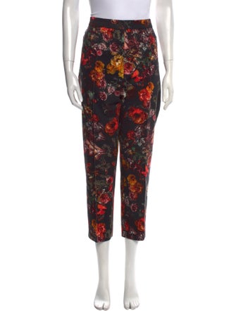 Adam Lippes Floral Print Straight Leg Pants