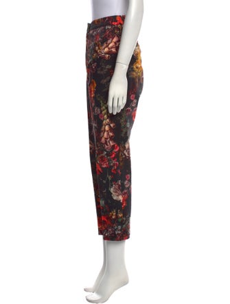 Adam Lippes Floral Print Straight Leg Pants