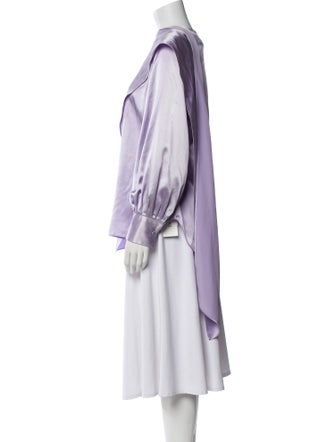 Adam Lippes Silk Mock Neck Blouse