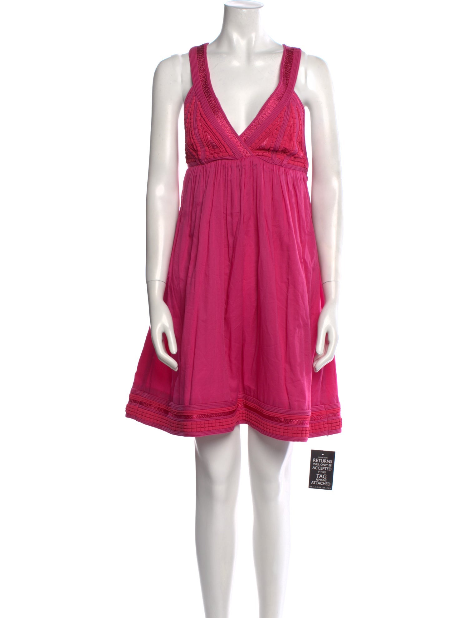 Adam Lippes V-Neck Knee-Length Dress