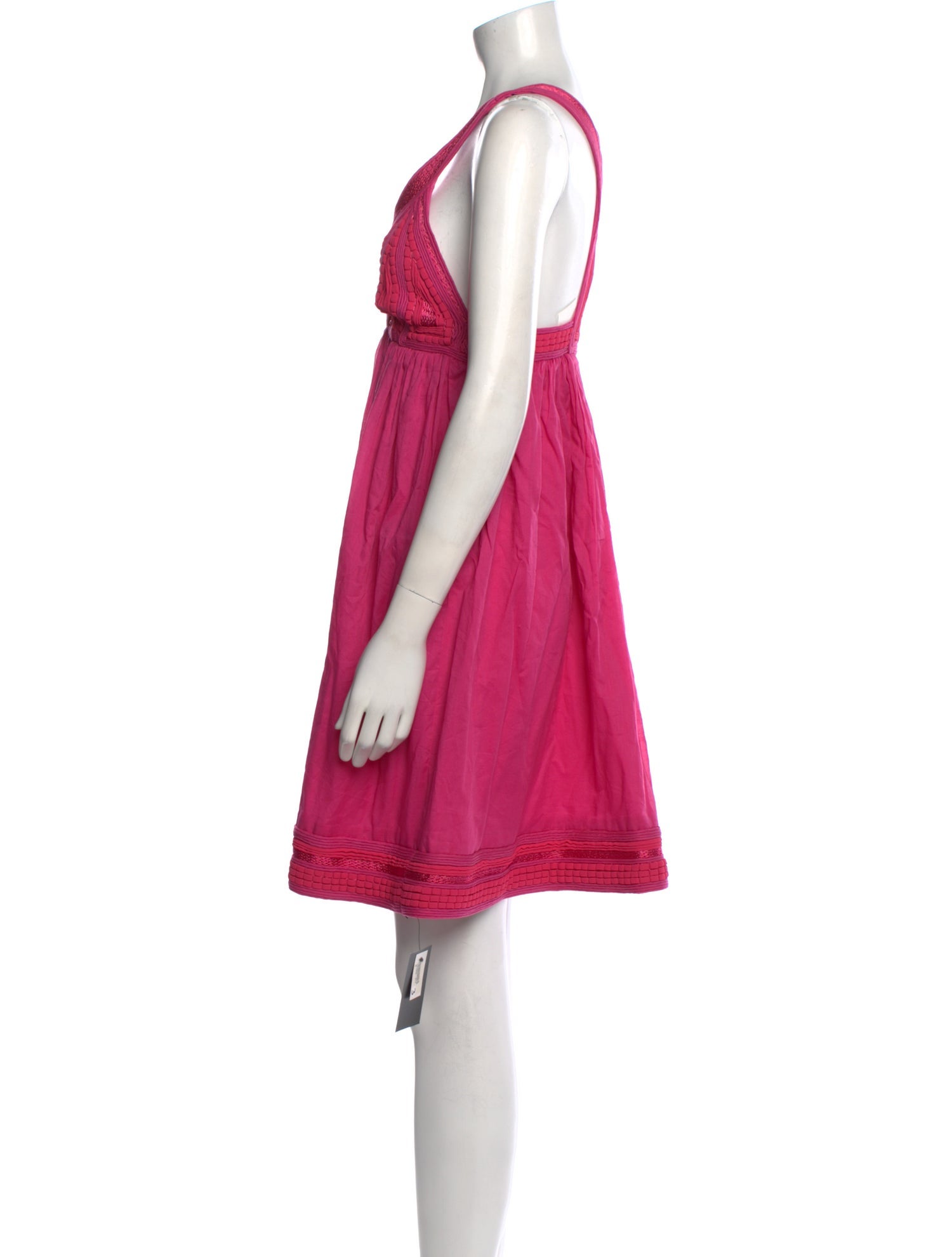 Adam Lippes V-Neck Knee-Length Dress