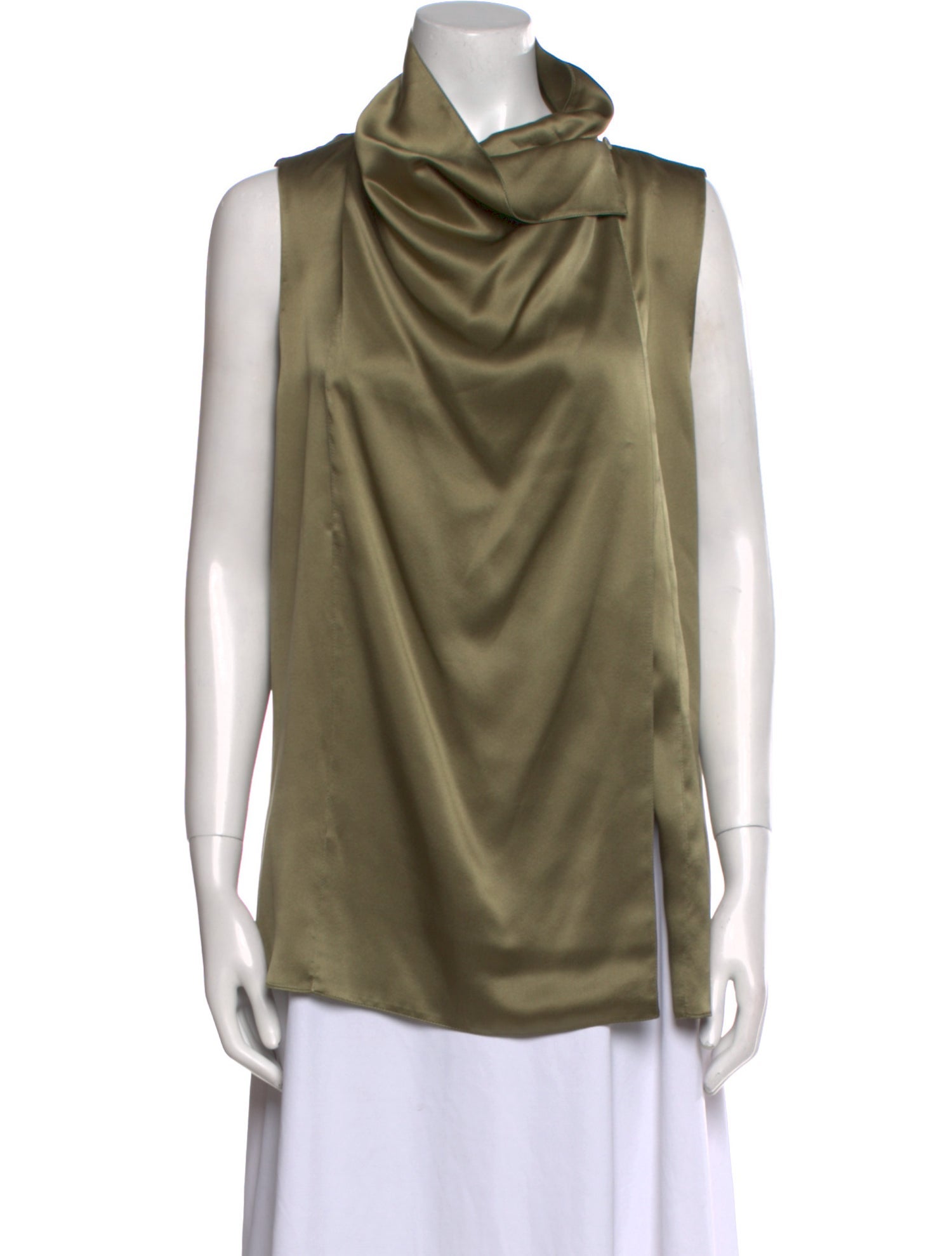 Adam Lippes Silk Cowl Neck Top w/ Tags