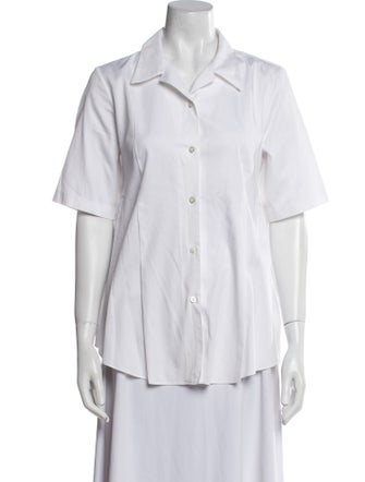 Adam Lippes Short Sleeve Button-Up Top