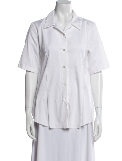 Adam Lippes Short Sleeve Button-Up Top