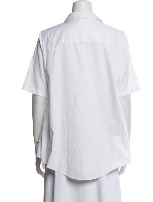 Adam Lippes Short Sleeve Button-Up Top