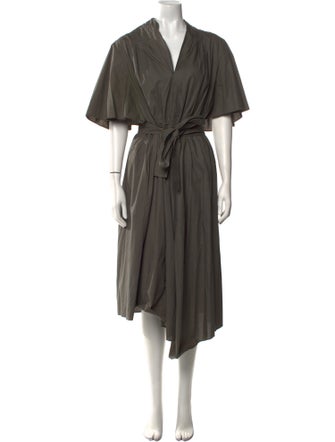 Adam Lippes V-Neck Midi Length Dress