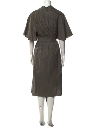 Adam Lippes V-Neck Midi Length Dress