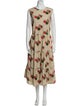 Adam Lippes Floral Print Midi Length Dress