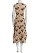 Adam Lippes Floral Print Midi Length Dress