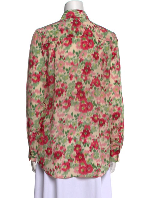 Adam Lippes Silk Printed Button-Up Top